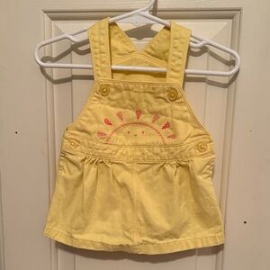 Yellow Sun Embroidered Kids Casual Dress